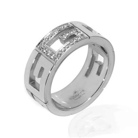 gucci 18k white gold diamond ring|zirconia rings white gold.